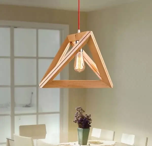  لوستر چوبی پذیرایی 