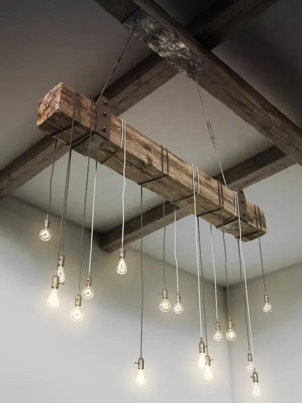 لوستر چوبی مدرن 