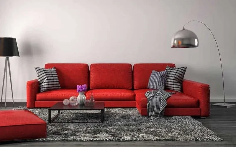 رنگ مبلمان قرمز