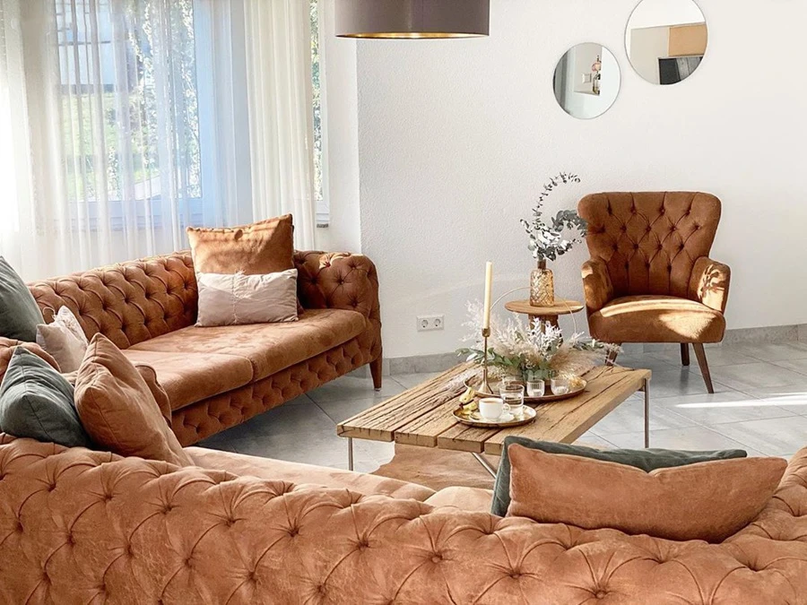 رنگ مبلمان قهوه‌ای