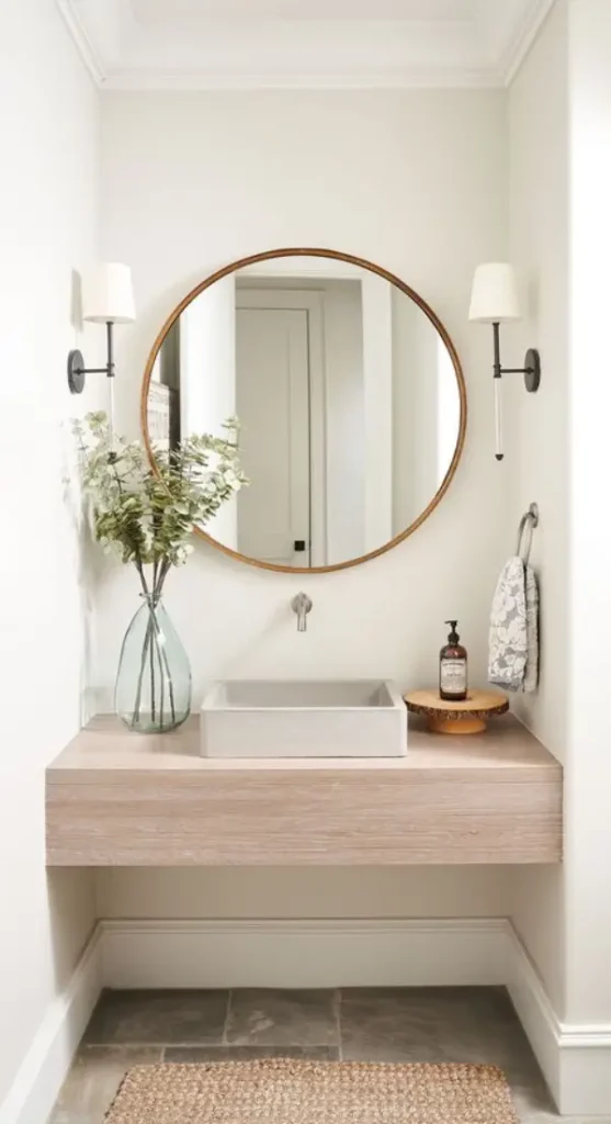 استفاده از آینه در تزیین سرویس بهداشتی