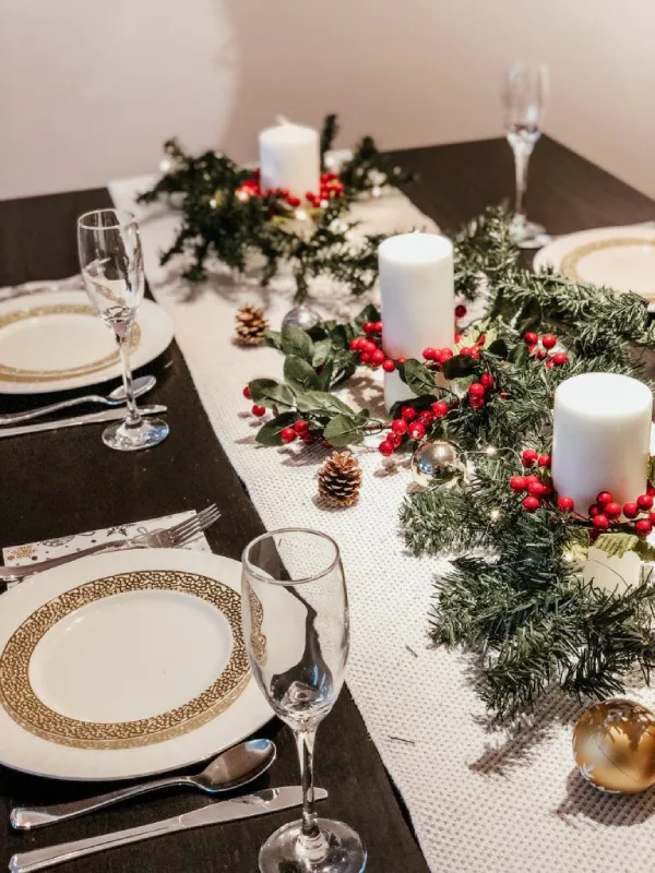 تزیین میز و فضای سفره برای کریسمس
