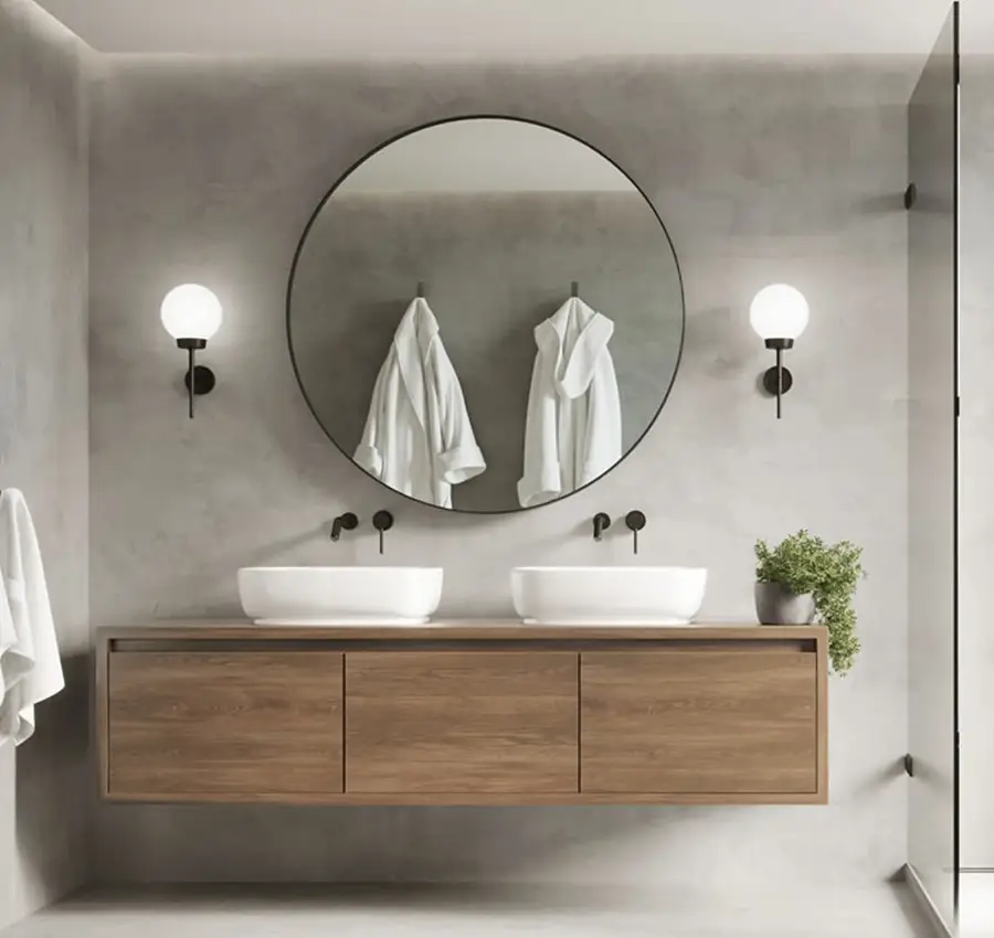 آینه‌ های گرد برای تزیین سرویس بهداشتی