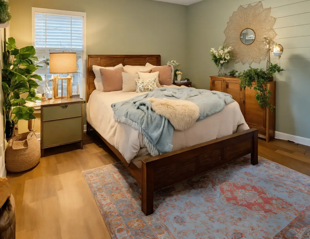 انتخاب بهترین مدل فرش از نظر اندازه برای اتاق خواب کوچک