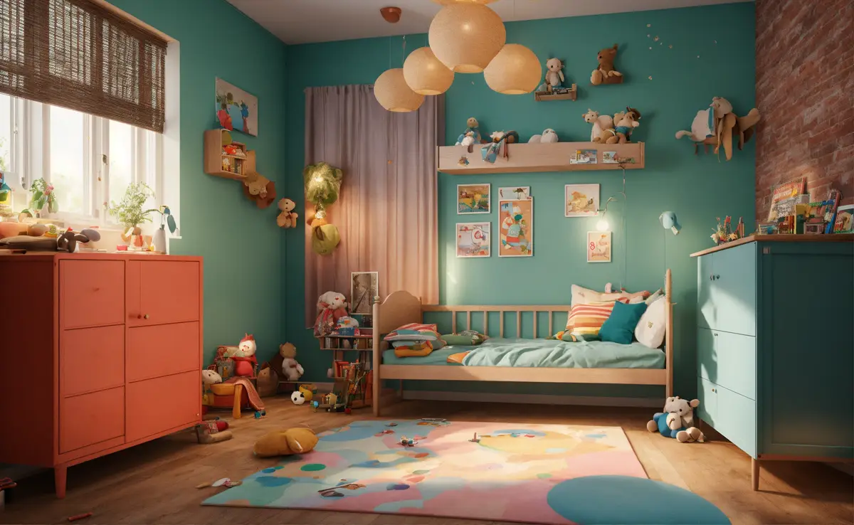 رنگ‌های سبز برای دکوراسیون اتاق کودک