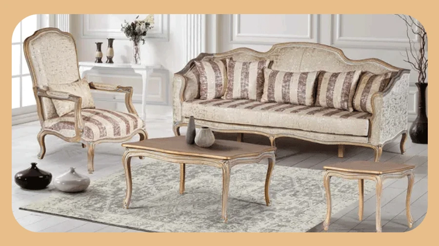 بهترین مدل های مبل چوبی شیک - معرفی ۱۰ طرح خاص و محبوب 8 مبل چوبی نئوکلاسیک