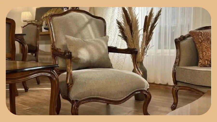 بهترین مدل های مبل چوبی شیک - معرفی ۱۰ طرح خاص و محبوب 9 مبل چوبی فرانسوی