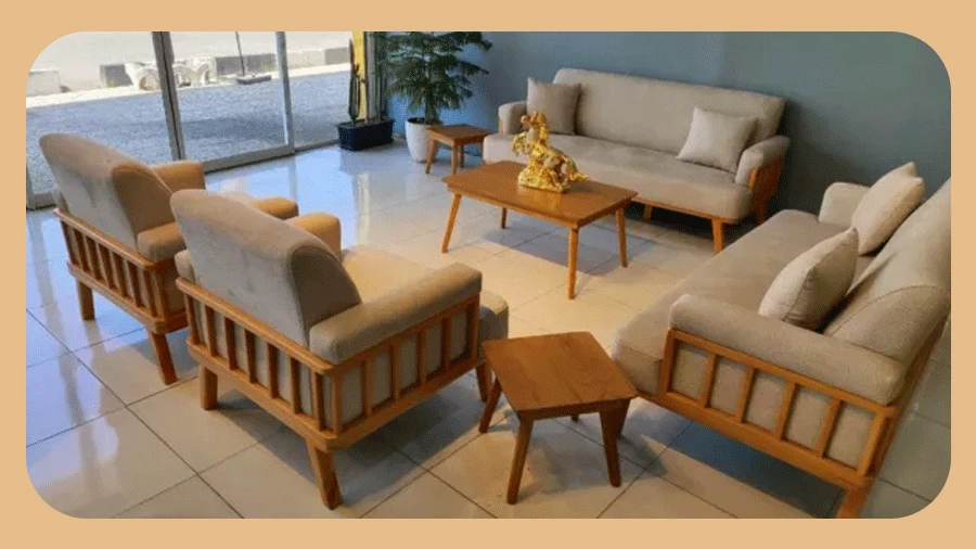 بهترین مدل های مبل چوبی شیک - معرفی ۱۰ طرح خاص و محبوب 5 مبل چوبی مدرن