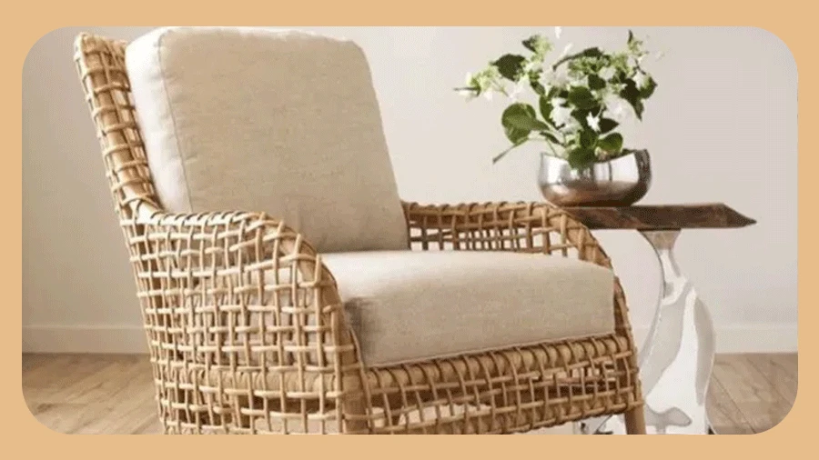 مبل چوبی حصیری