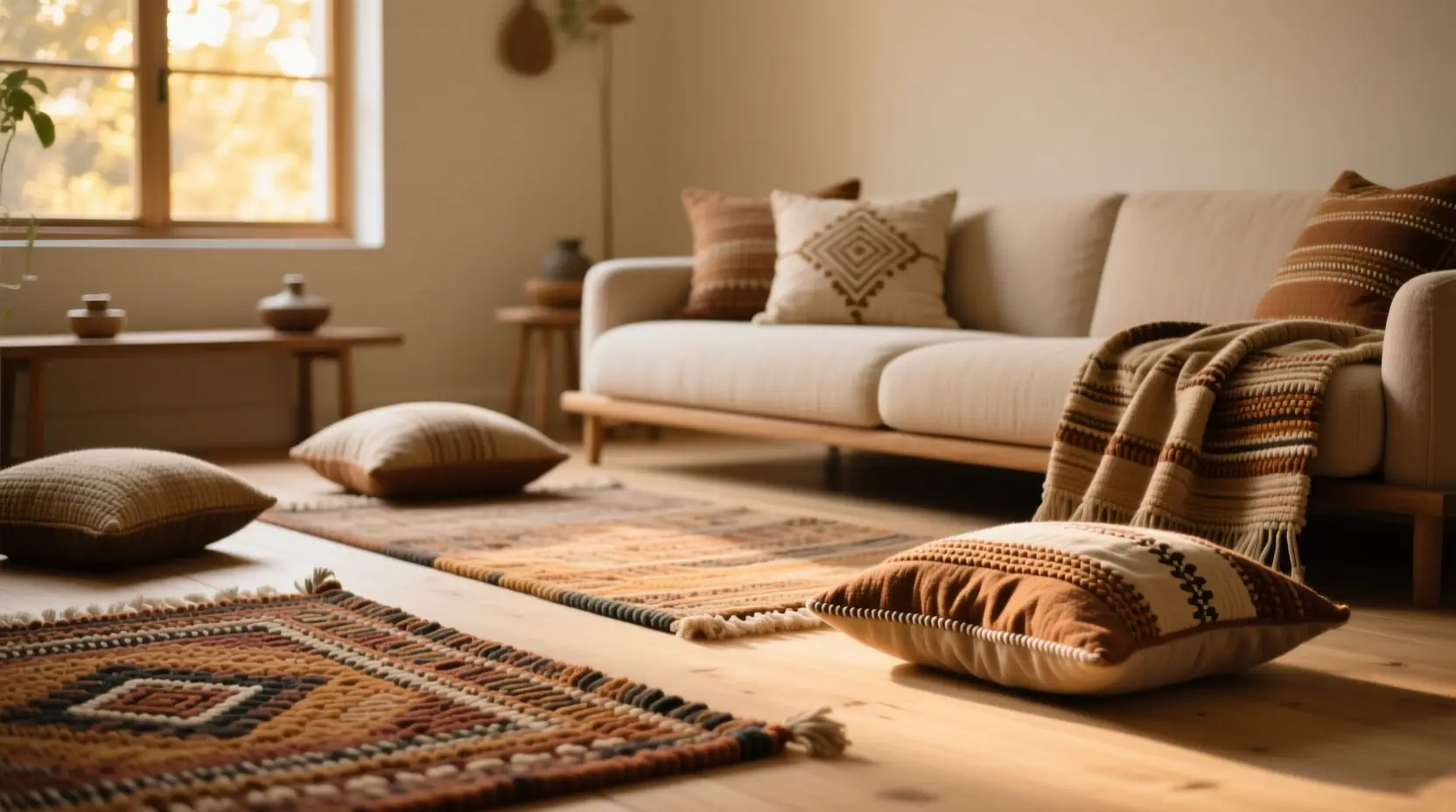 کوسن‌ ها و فرش‌ های کوچک؛ جزئیات تأثیرگذار در دکوراسیون