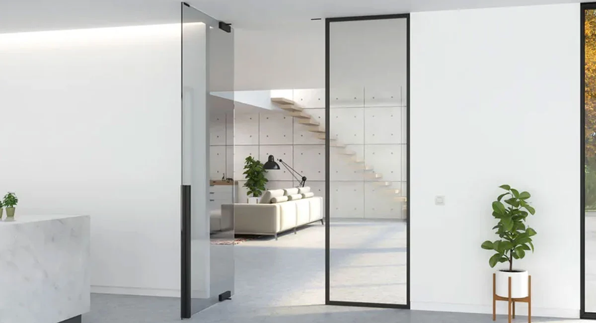 درب شیشه ای پیوت آرمان سازه