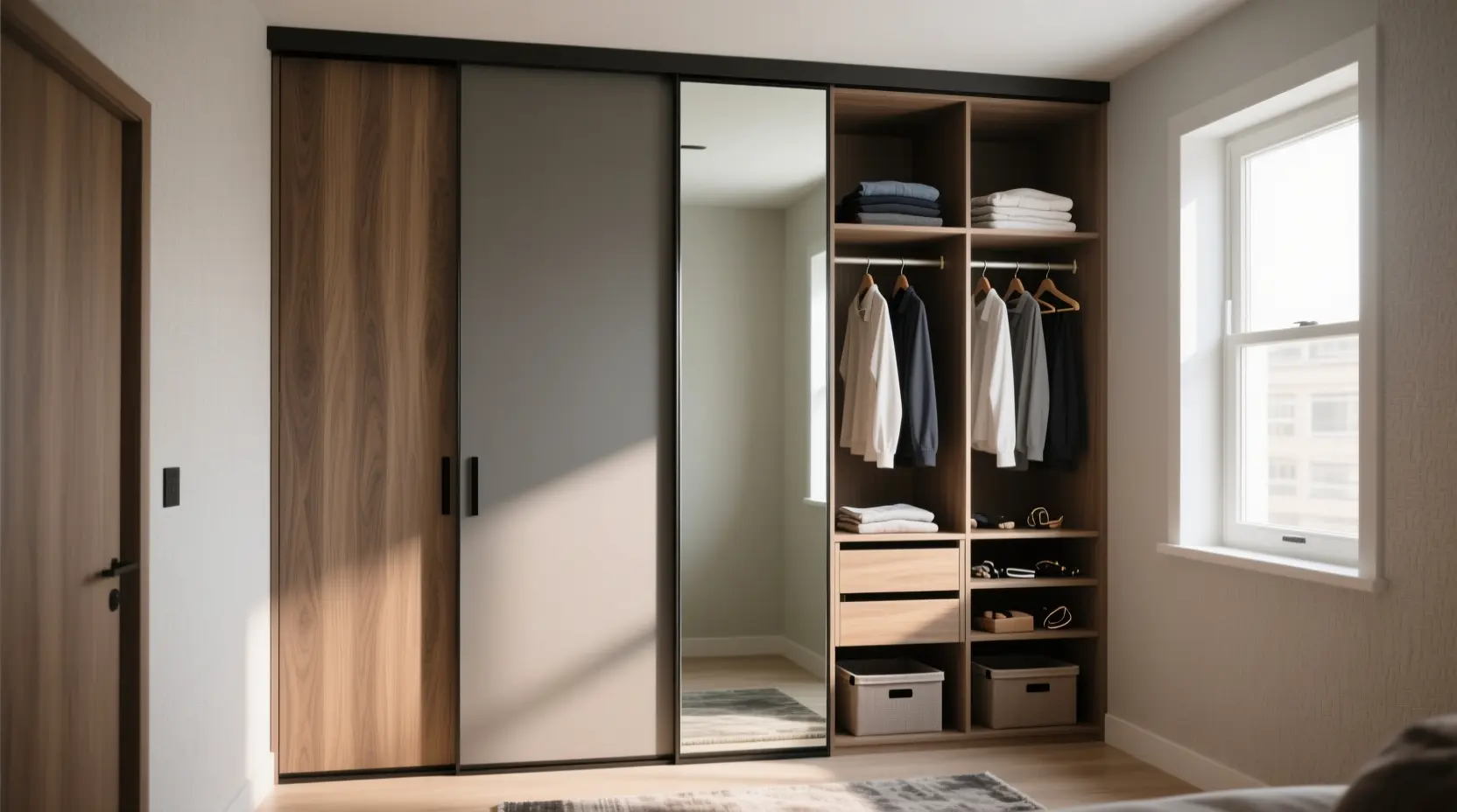 انواع کمد دیواری مناسب آپارتمان‌ های کوچک