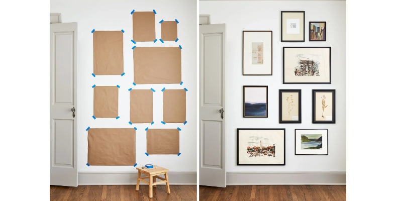 راهنمای سریع چیدمان گالری‌وال: ترکیب تابلوهای چندتکه و آثار هنری