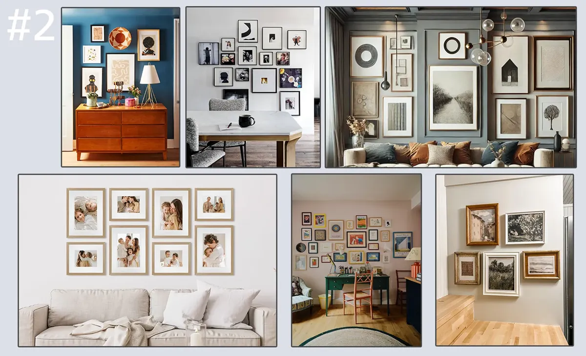 ایده انتخاب تم، رنگ و سبک گالری وال