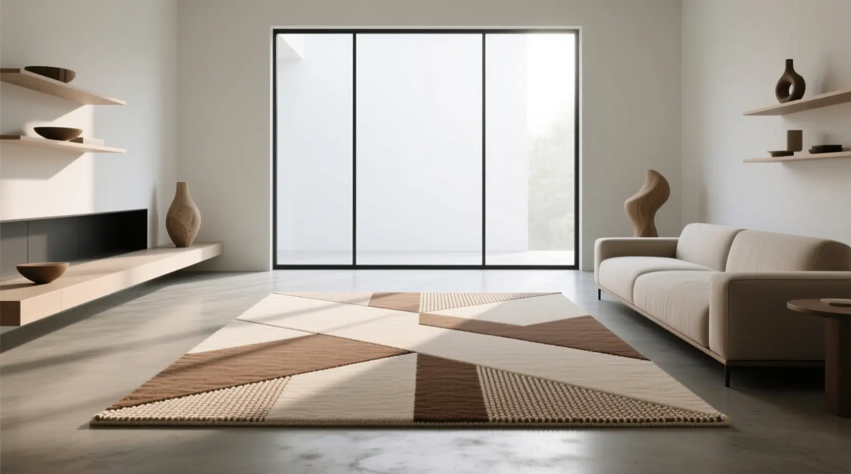 ۵ ترند محبوب فرش و کفپوش در سال ۲۰۲۵ 4 فرش های مدرن با طرح های هندسی و مینیمال