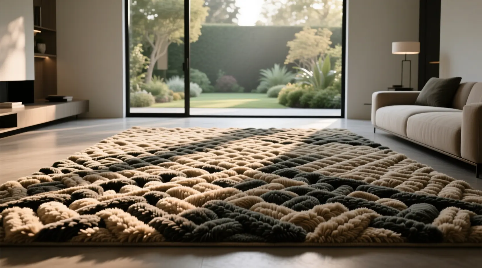 ۵ ترند محبوب فرش و کفپوش در سال ۲۰۲۵ 6 فرش های بافت برجسته و لمسی